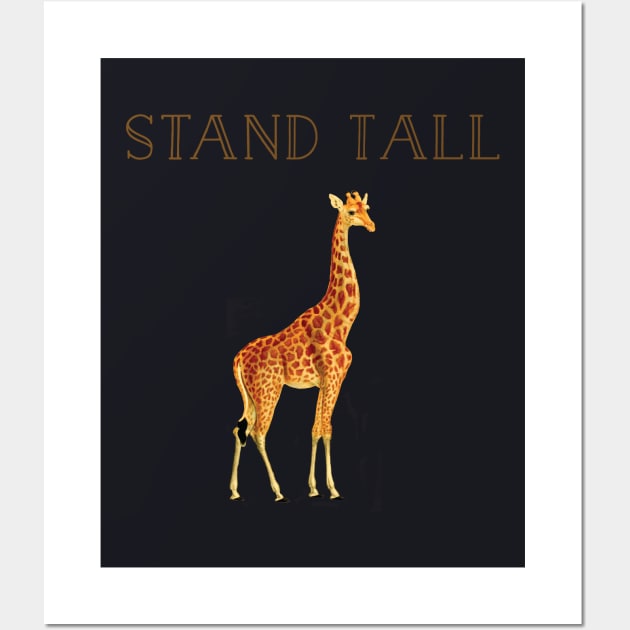 Stand Tall Giraffe Wall Art by gatherandgrace